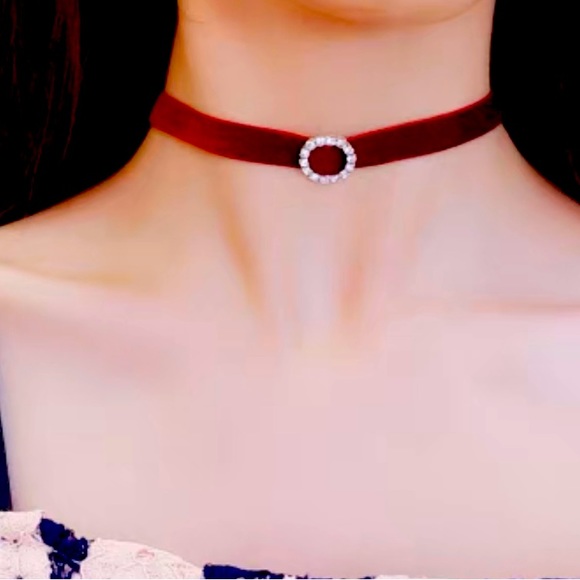 Brand New Red Wine Col Choker - Picture 1 of 4